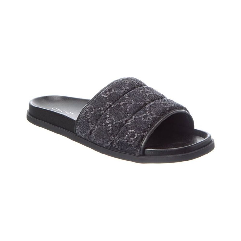 Gucci Gg Leather Sandal, White